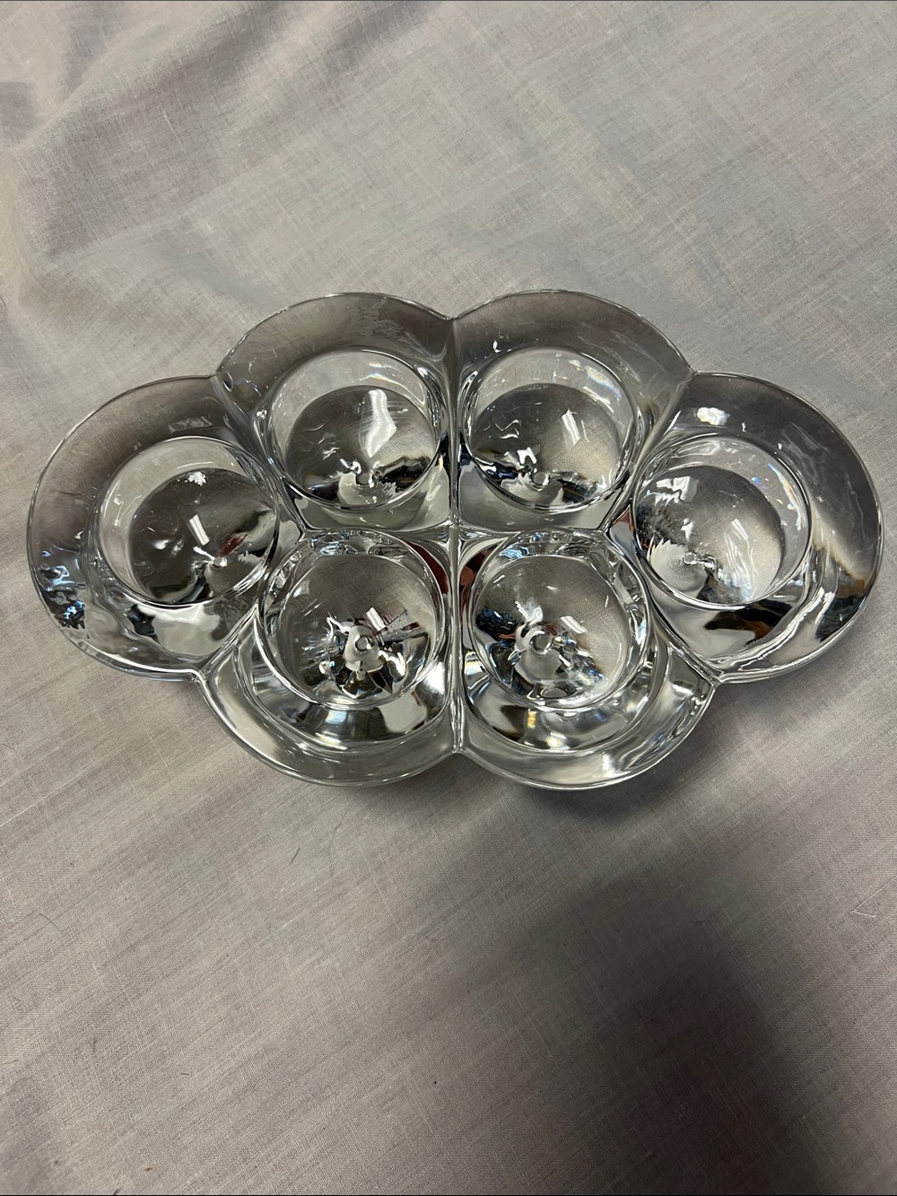 Vintage Villeroy & Boch crystal 6-votive candle holder